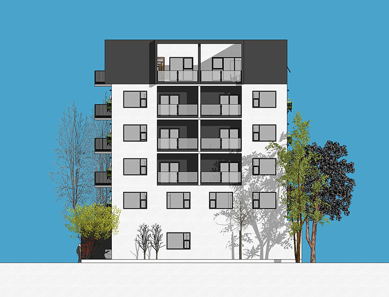 实用居民住宅六层房屋设计现代风