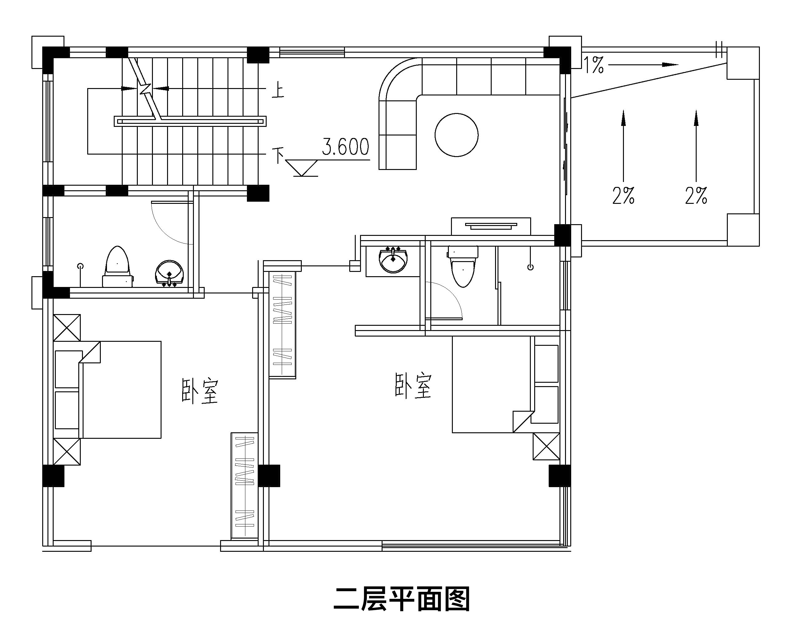 农村100平以内自建三层半四层别墅设计图纸
